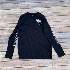 Abercrombie Kids black long sleeve boys tshirt